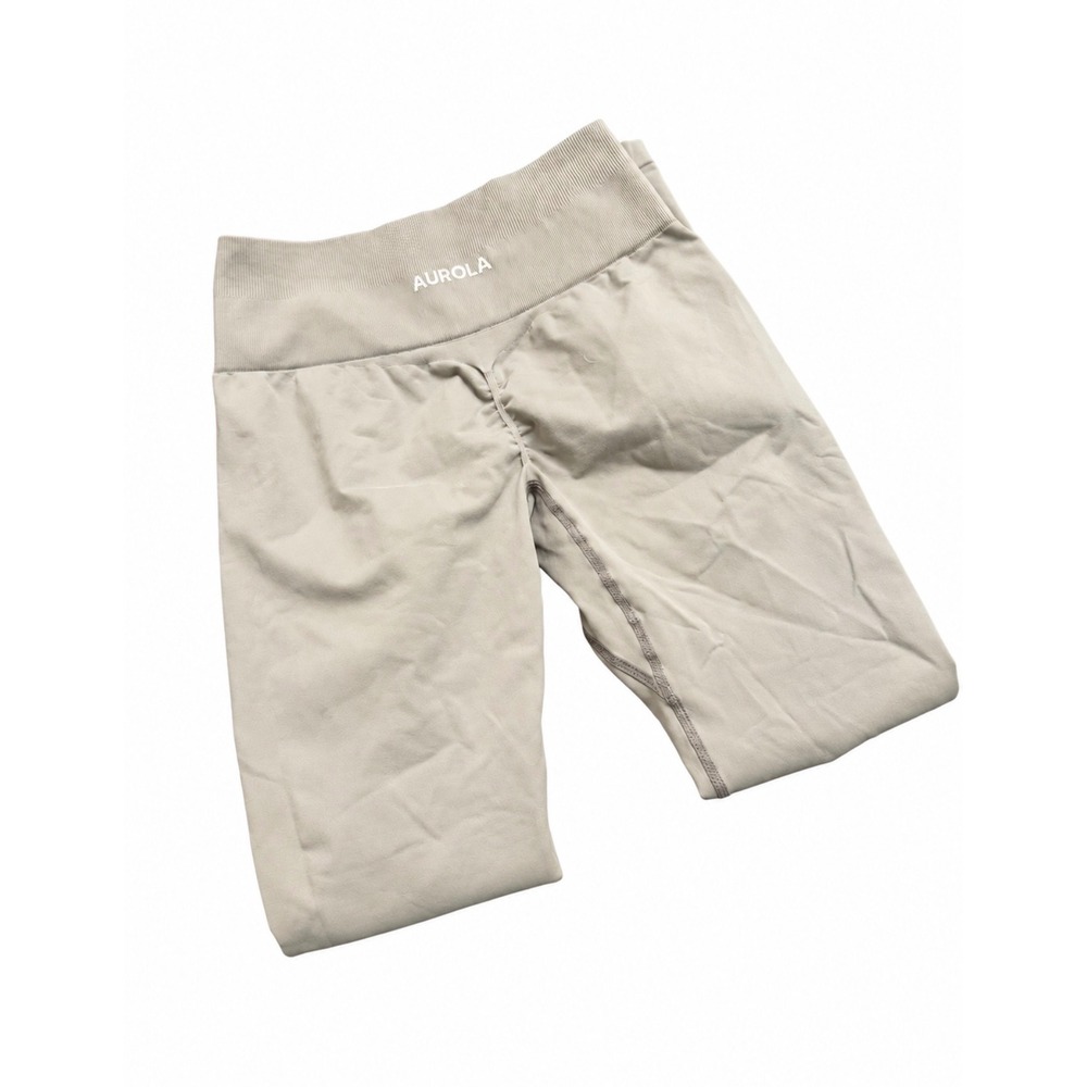 AUROLA Leggings Women Sz S Taupe Excellent Scrunch Butt Seamless High Waist